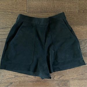 Aritzia Wilfred Black Suede Shorts - SIZE S